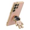 For Samsung Galaxy S25 Ultra Case Electroplating Soft TPU Phone Cover with Astronaut Hidden Kickstand