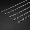 2021 Classic Men Necklace Width 3 To 7 MM Stainless Steel Long Necklace For Men Women Chain Jewelry