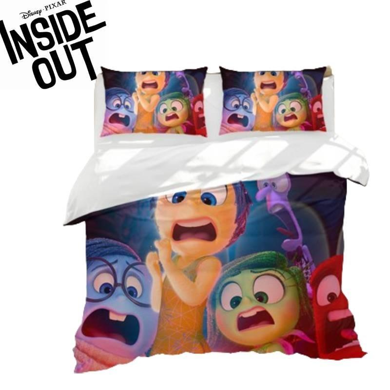 Entzückendes Alles steht Kopf 2 Bettwäsche-Set für Kinder Cartoon Anime Druck Weich und gemütlich