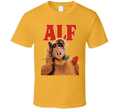 Alf Mit Rose 80er 90er TV-Show Sitcom T-Shirt
