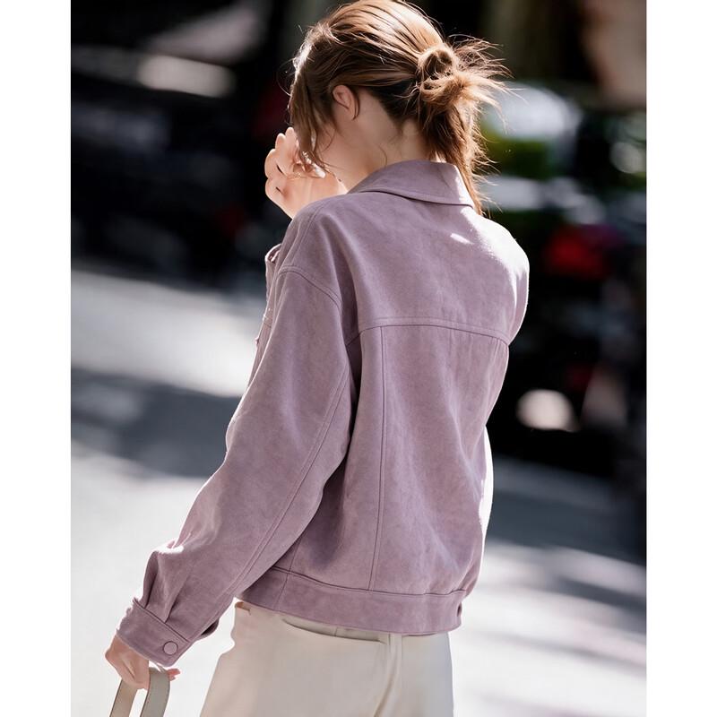 Women's Elegant Suede-Effect Slimming Jacket
