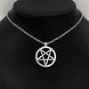 Módní převrácený pentagramový přívěsek satanský symbol náhrdelník Unisex amuletové šperky
