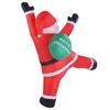 6.6ft Hanging Xmas Inflatable Santa Decoration with Present Bag Built In LED Lights Blow Up Santa Holiday Decor for