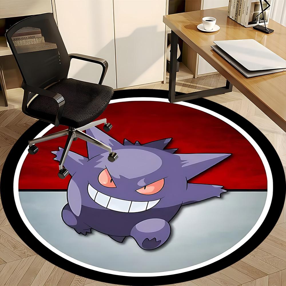Ghost Pokémon Office Round Area Rug, Indoor Mat Suitable For Office,Bedroom Living Room Home Decor, Room Deco a0908129