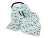 Large Baby Wrap for Stroller Carrier Seat, Double-sided - Mint/white Bunnies