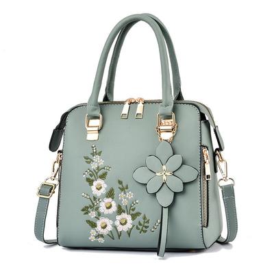 Nueva moda bolso bordado bandolera de hombro simple de mediana edad
