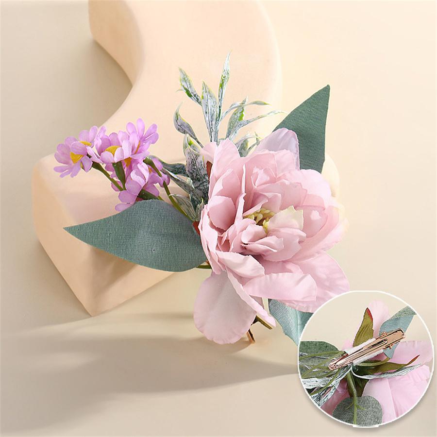 New fashion Bridal Bohemian Flower Hair Clip Ladies Bride Bridesmaid Wedding Duckbill Clip Hair Accessories  Gifts