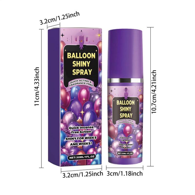 30ml Ballon Glanzspray Hochglanz Ballonpolitur Farbverblassungsfreies Ballon Spray Party Dekorations-Ballon Präziser Nebel