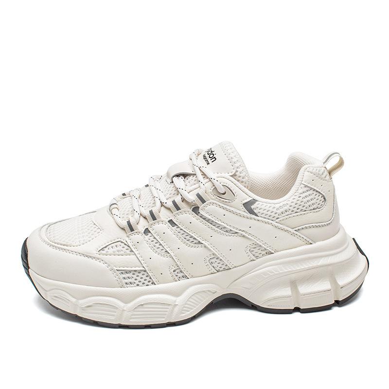 Augustine Mesh Dad Shoes Women 2025 New Summer Casual Platform Sports Shoes Lightweight Student White Shoes