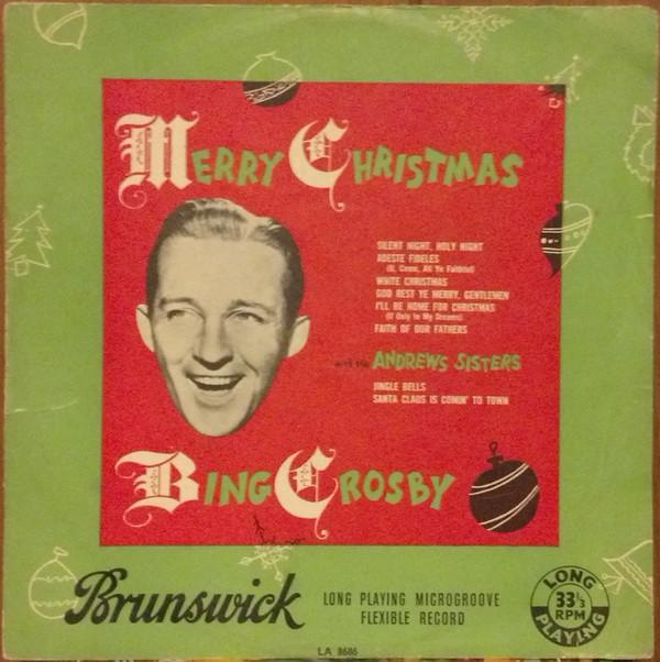 

10-дюймовая пластинка BING CROSBY THE ANDREWS SISTERS Merry Christmas LA8686 Brunswick 1954 UK Джаз Б/у