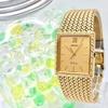 Used [New Battery] SEIKO Dolce Men's Watch Gold Square 9531-5100 6D0292