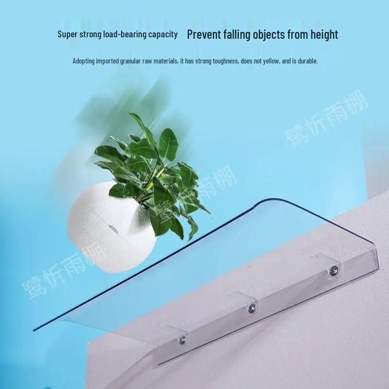 Frameless Transparent Awning: Silent Rainproof Canopy for Doors, Windows, and Balconies