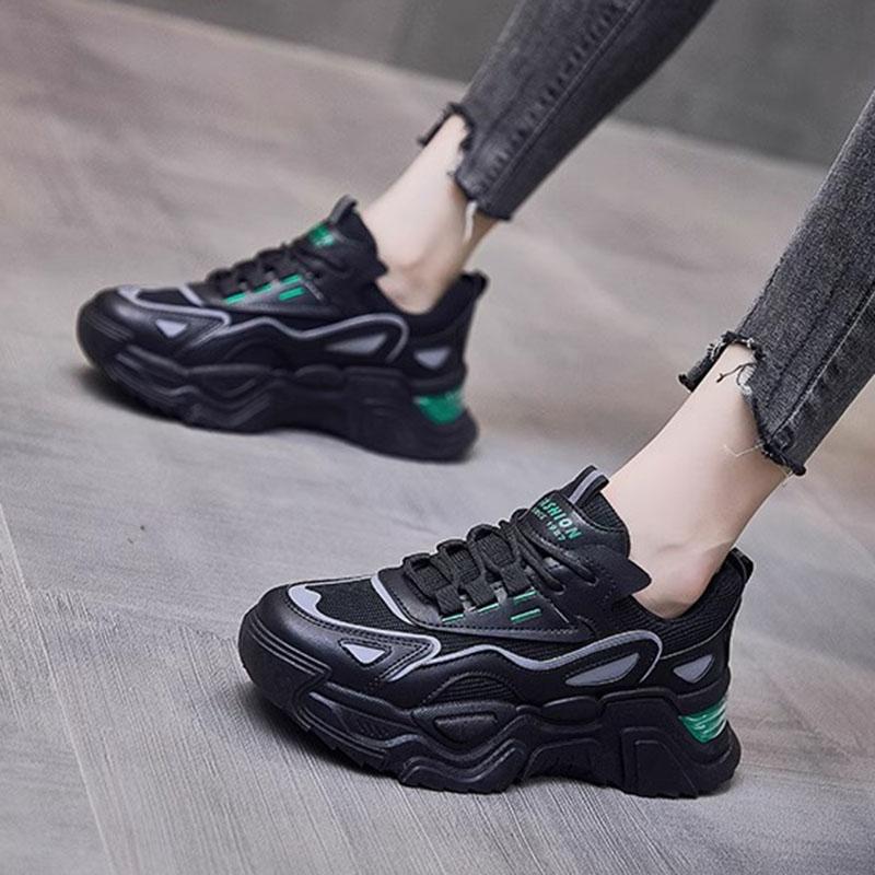 Fashion Sneakers for Women Thick Sole Fashion Women's Tennis Mixed Color Casual Thick Sole Heightent Autumn Student Sports Running Shoes