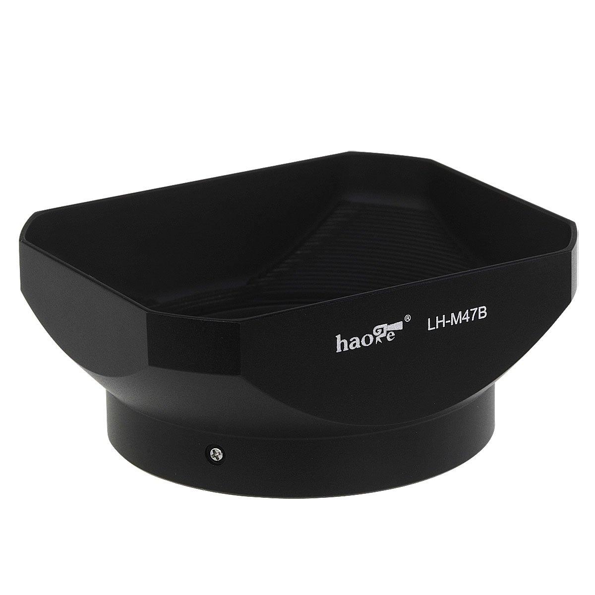 

Haoge Metal Lens Hood Shade for Olympus Digital ED 12mm f2 Replacement for Olympus Black LH-M47B M.ZUIKO Lens, LH-48, чорний