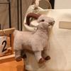 Simulation Big Horn Sheep Plush Doll, Soft Stuffed Animal Pillow, Cute Fluffy Toy for Sleeping Companion, Gift for Kids Adults