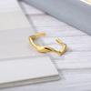 Stainless Steel Simple Fashion Weave Golden Ring For Women Temperament Jewelry