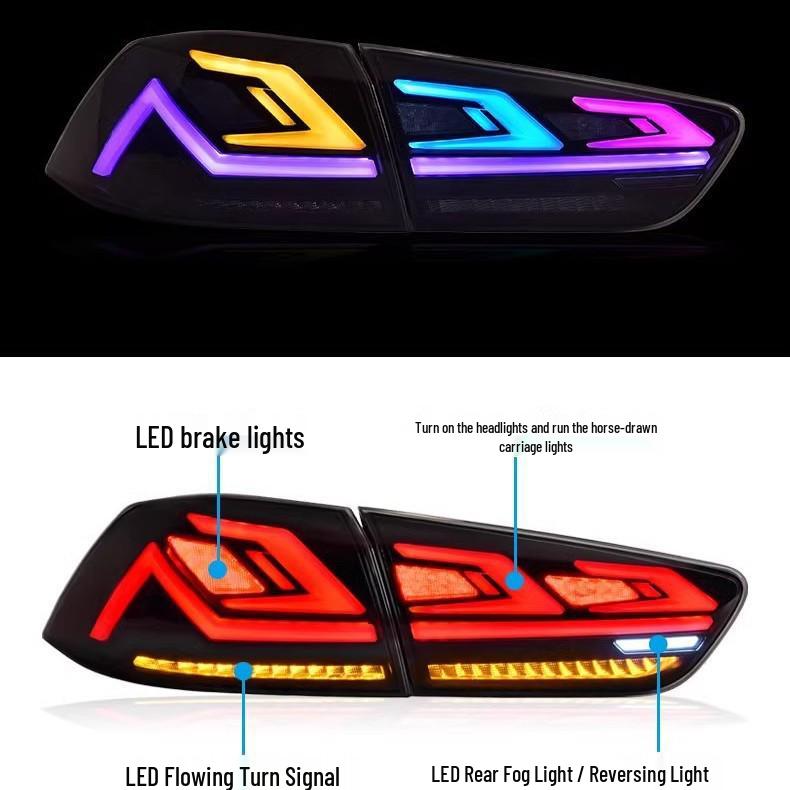 Compatible Mitsubishi Lancer 09-16 LED Headlight Assembly with EVO Mod & Sequential Turn Signal