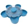Plateau de service divisé pour snacks, trempettes, apéritifs de fête, boîte à snacks rotative avec couvercle, plateau pour fruits et légumes pour
