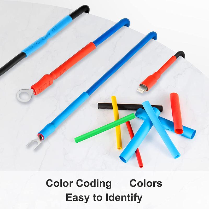 

New 127-800pcs Heat Shrink Tube Thermoresistant Heat-shrink Tubing Wrapping Electrical Connection Wire Cable Insulation Sleeving