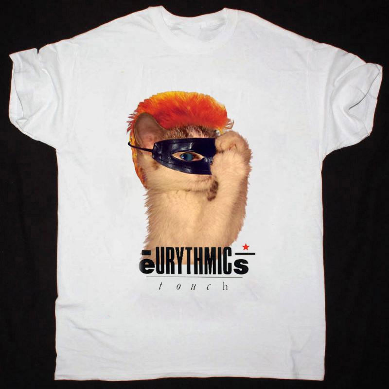 Funny Cat Eurythmics - Touch Short Sleeve White  All Size Shirt  PS62 Unisex T-Shirt M