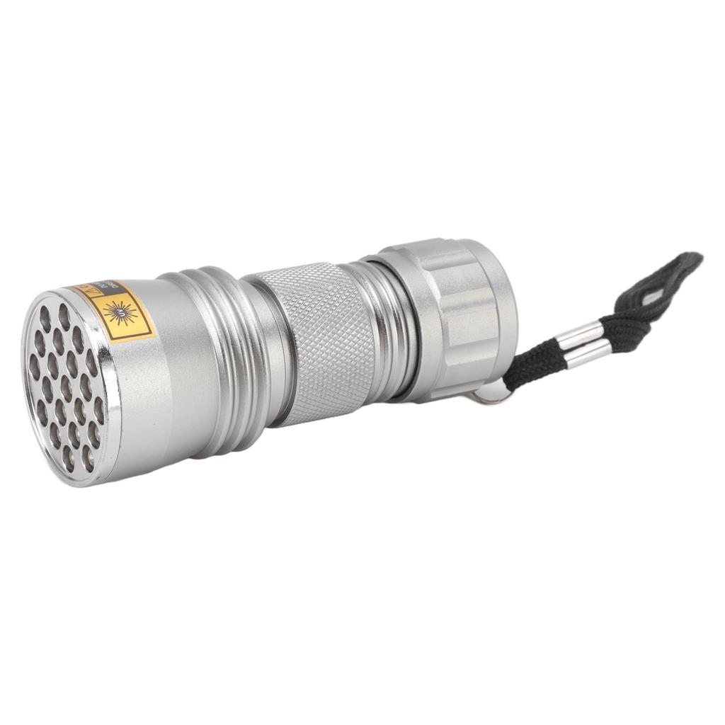 UV Black Light Flashlight 21 LED 395nm Ultraviolet Flashlight for Fluorescent Agents Anti Counterfeiting Codes