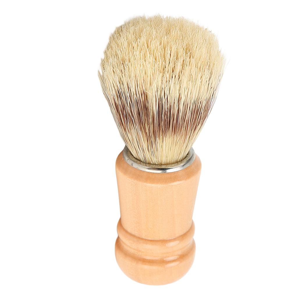 Beard Shave Brush Wooden Handle Lightweight Residue Removal Soft Hair Brush for Salon Home