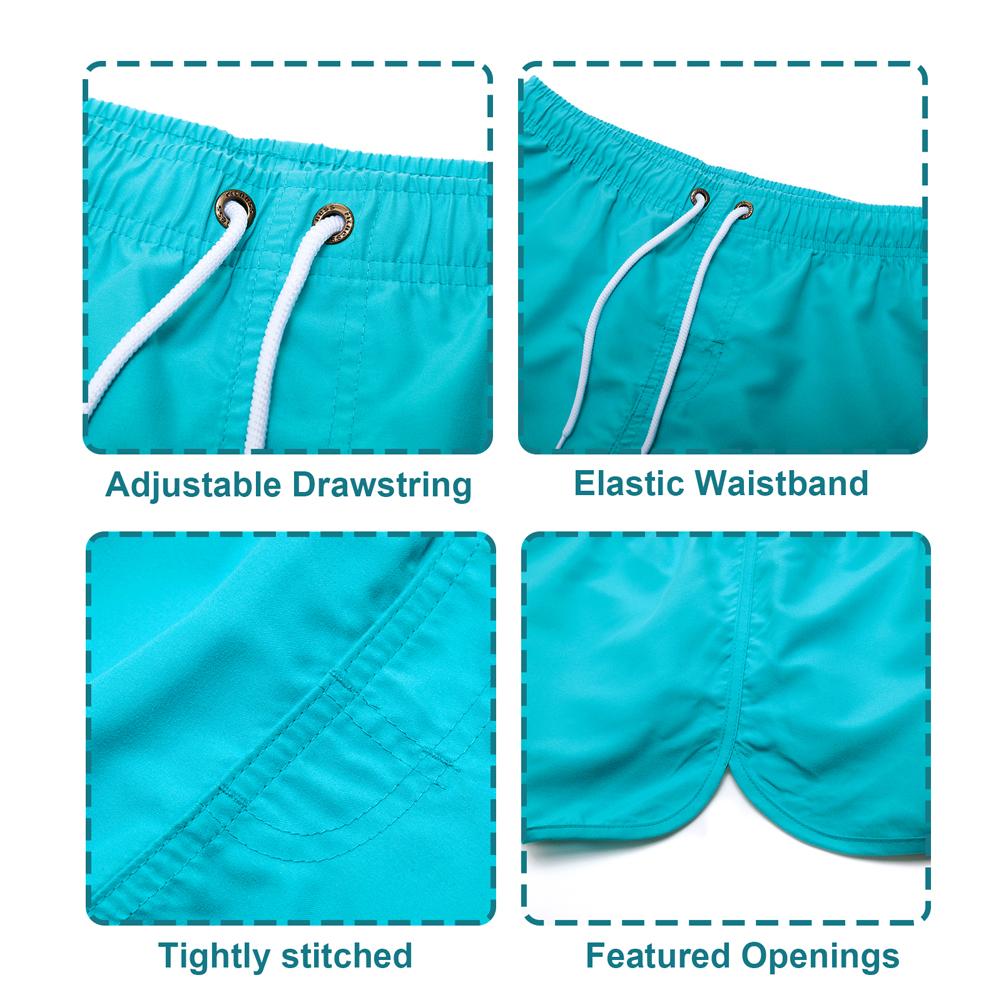 Summer Shorts Men Swim Trunks Quick Dry Board Shorts Bathing Suit Breathable Drawstring With Pockets Surfing Beach Sweat Pants