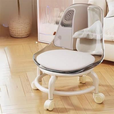 Transparent Low Chair Simple Backrest Seat New Small Stool  Household