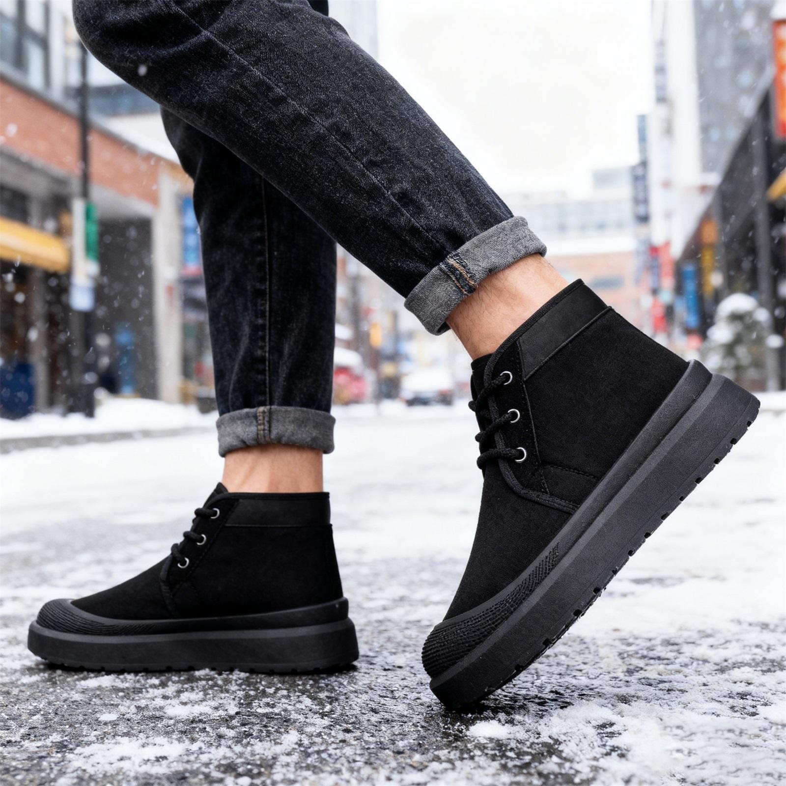 

Men s Fashionable Outdoor Comfortable Warm Casual Thick-Soled Cotton Shoes 45