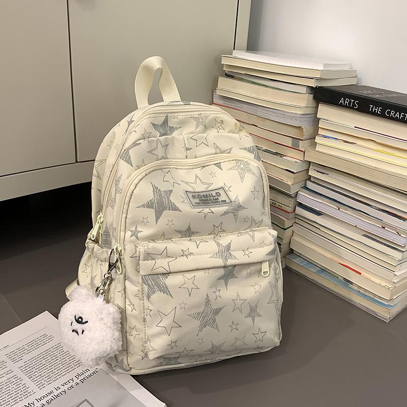 Schoolbag Japanese school bag for girls Junior high school students Cute star backpack Large capacity casual male college student travel backpack tide