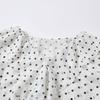 Women's French Style Ruffle Polka Dot Blouse