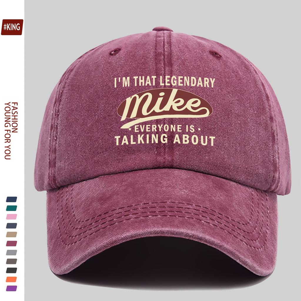 1pc Vintage Trucker Dad Hat with Im That Legendary Mike Print  Adjustable Snapback Baseball CapAppropriate for Any Season
