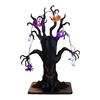 Entryway And Showcase Displays Halloween Lighted Ghost Tree Centerpiece with LED Lights, Pumpkin Bat Small Battery Operated Spider Light String,