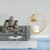 Modern Owl Crystal Ball Figurine Sculpture Tabletop Ornament for Living Room Office Bedroom Hallway