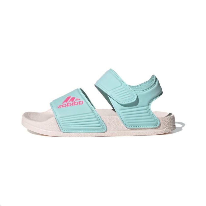Adidas Adilette Sandals Non-Slip Durable Kids Sandals Kids Sandals White Blue ID3379