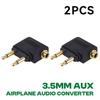 1-10 PEZZI Adattatore Audio per Aereo Spina AUX da 3,5 mm Convertitore Audio per Cuffie Auricolari da Aereo Per Cuffie da Viaggio Aereo Vendita all'Ingrosso