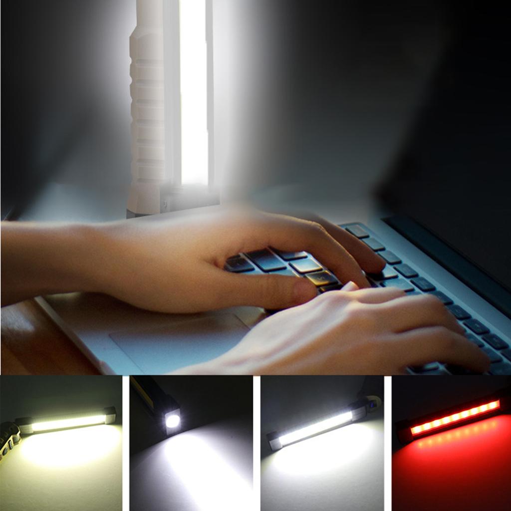 Double-sided COB folding work light strong magnet 3 light sources strong light emergency flashlight maintenance light