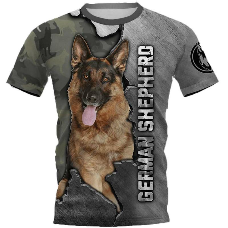 2021 Summer New Malinois 3d Printed Female T-shirt Men's Summer Casual Short-sleeved T-shirt Fun Pattern