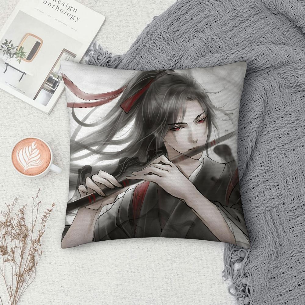 M-Mo Dao Zu Shi Anime Pillow Case Sofa Decorative Home Double-sided Print Plush Square Throw Pillow Covers Cushion Decor Cover
