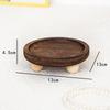 Wooden Riser Tray Holder Plate Organization Serving Pedestal Stand Jewelry Display for Cabinet