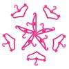 20 Pieces Pink Doll Clothes Hangers, Plastic Small Hangers Fit 11-Inch Girl Doll Dress Clothes Toy Accessories by SamGreatWorld