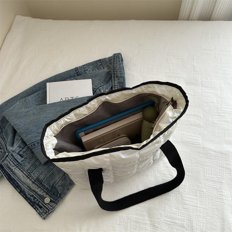 Women's Large Capacity Winter Tote: Thick, Warm, Korean-Style Fashion Handbag