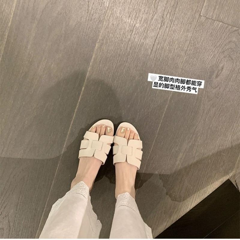 

Niche lady drag~ lizard pattern soft dough thick heel slippers female sandals commuting ol summer 35 белый