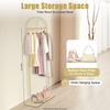 Stylish Gold Garment Rack with Arched Shelf - Steel Construction, Holds 44lbs, Adjustable Feet, Easy Assembly for Closet Storage