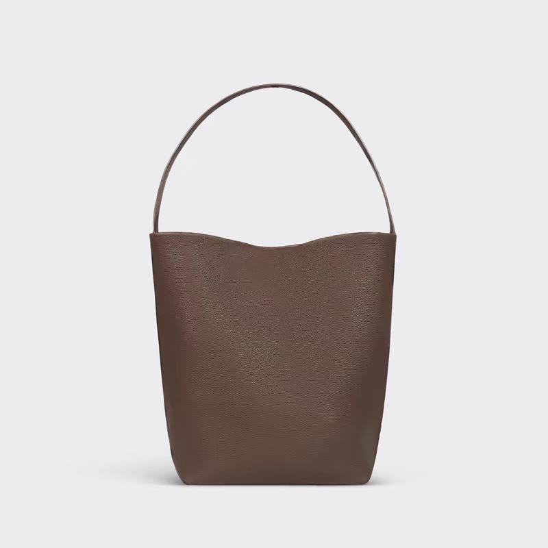 Genuine Leather Women's Bucket Tote - Large Capacity Soft Leather Handbag for Daily Commute