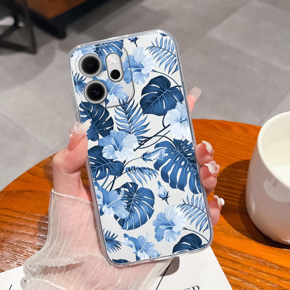 For Oppo Reno 14F 5G Phone Case Leisure Style Patterns Soft Silicone TPU Transparent Lightweight Cover For Oppo Reno14 F Capa