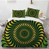 Psychedelic Swirl Duvet Cover Abstract Geometric Bedding Set Microfiber Twin King Quilt Cover With Pillowcases For Kids Adult
