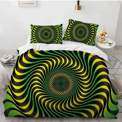 Copripiumino Vortice Psichedelico Set Biancheria da Letto Geometrico Astratto Microfibra Twin King Coperta Trapuntata Con Federe Per Bambini Adulti