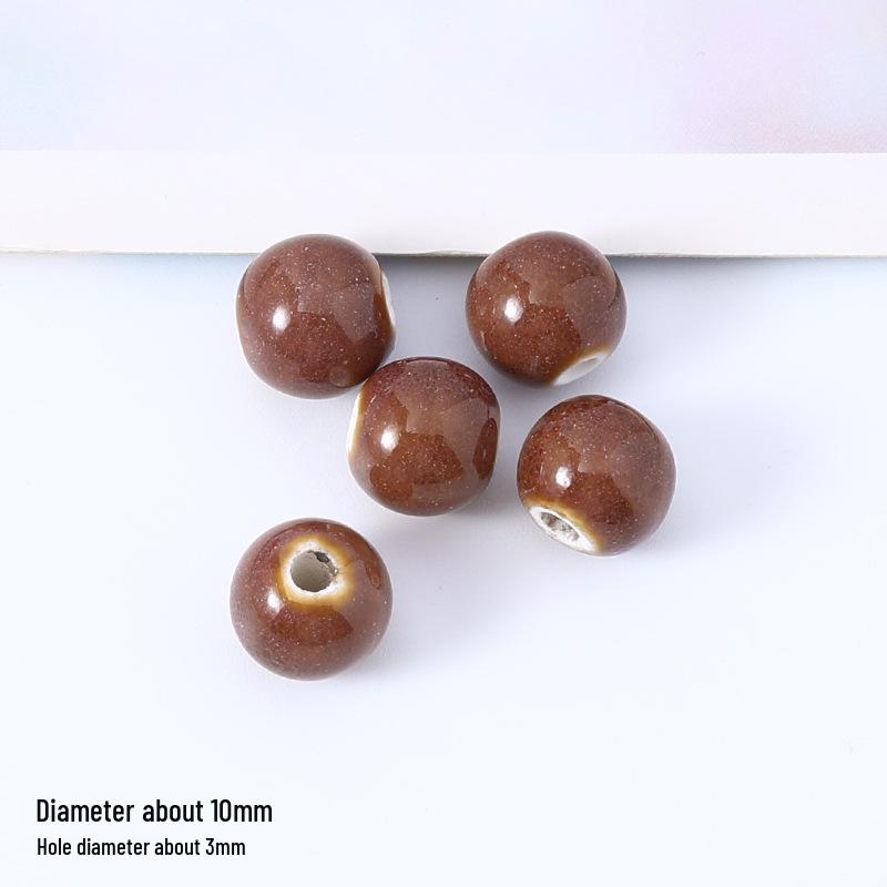 DIY Ceramic Jewelry Beads: 10mm Large Hole for Bracelet Making