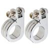2PCS CNC Aluminum Alloy Foot Peg Mount Clamps Fit For Harley Models with 3.80CM/1.50IN Highway Engine Crash Bar Guards